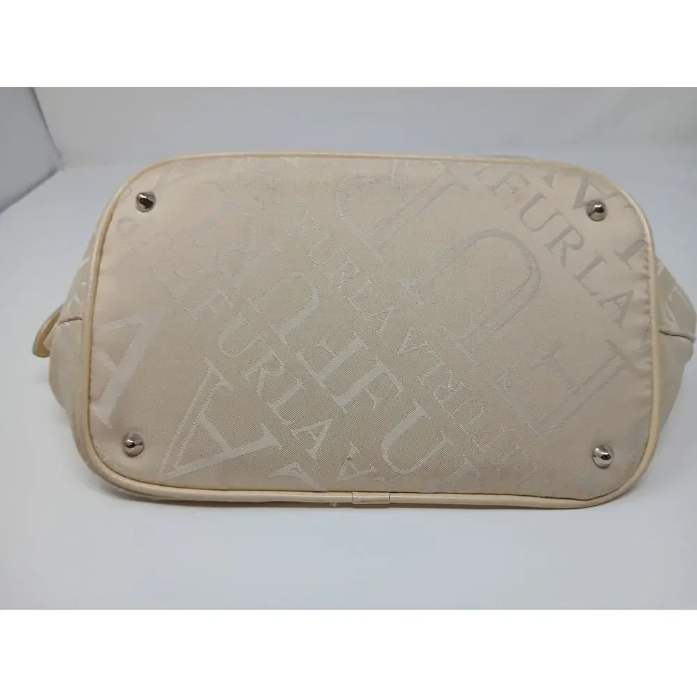 Furla Shoulder Bag Beige And Brown Color Nylon And Leather Used